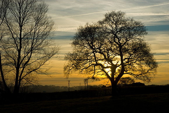 Sunset over Dale Abbey